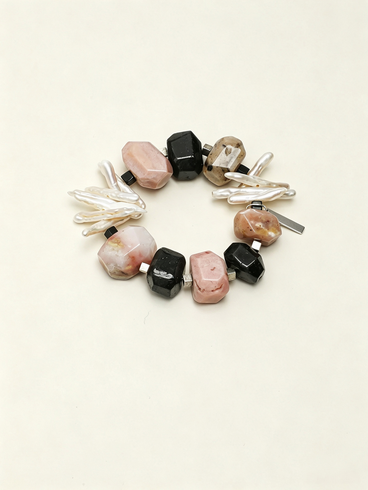 OMB008 Pink Nook Branch Pearl Bracelet
