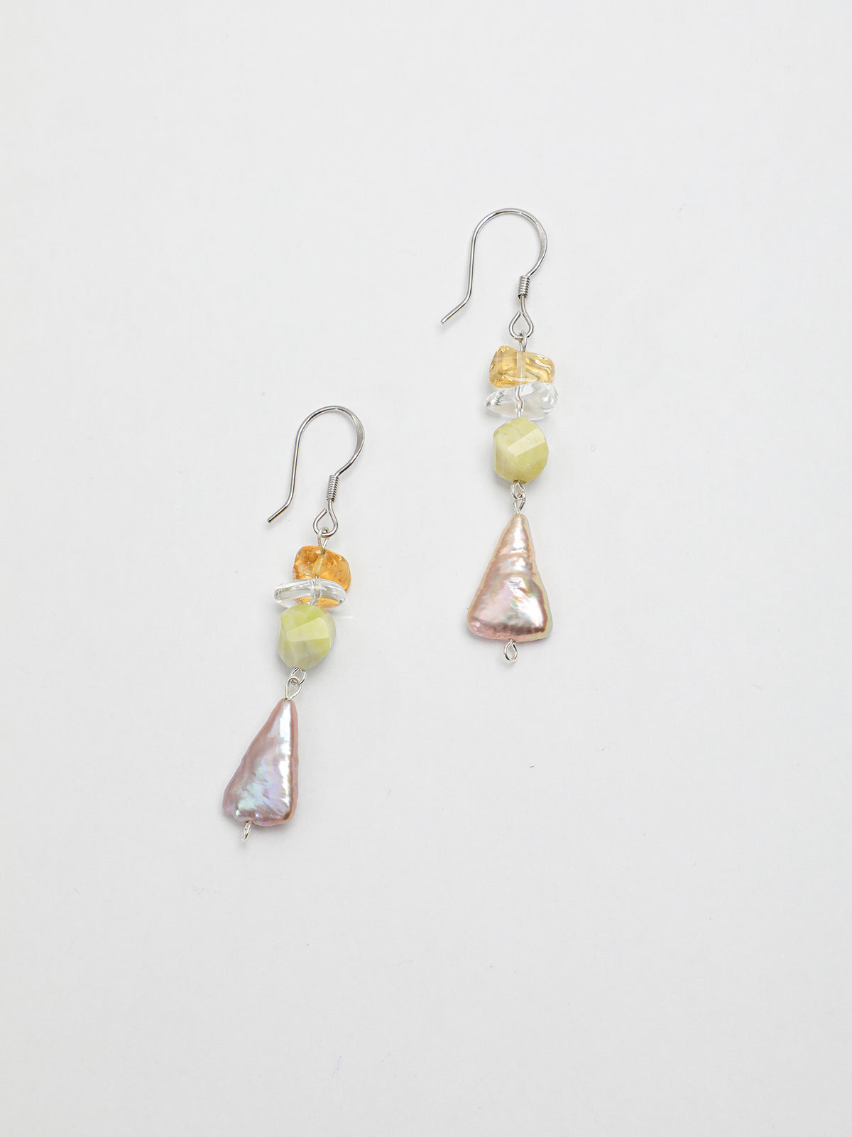 OME015 Color Arc Drop Earrings