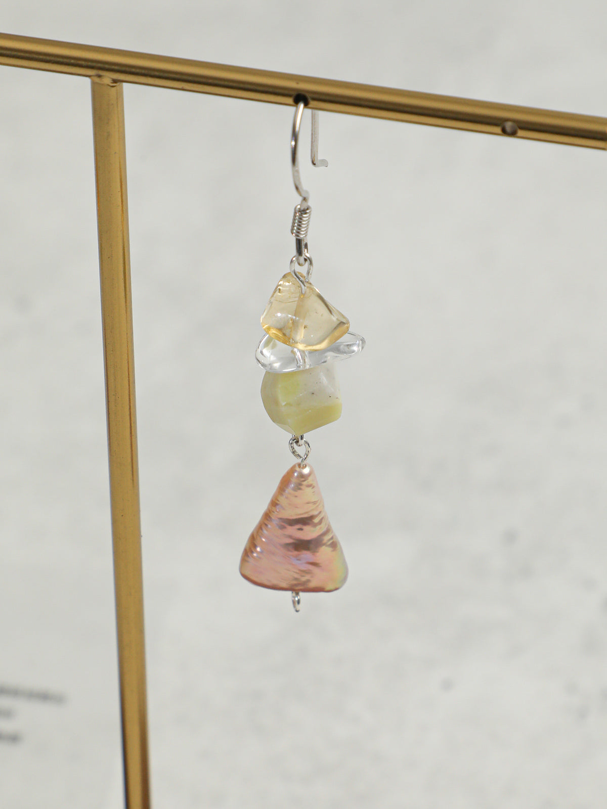 OME015 Color Arc Drop Earrings