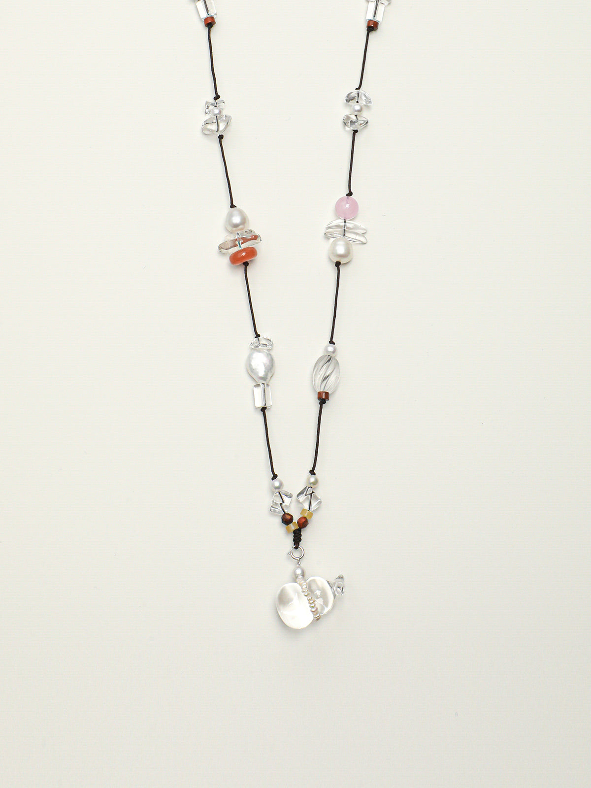 OMN014 Pure Ripple Pearl Drop Necklace