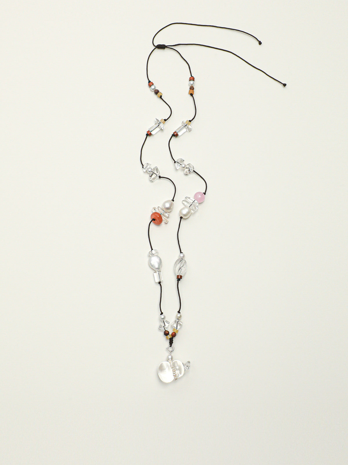 OMN014 Pure Ripple Pearl Drop Necklace