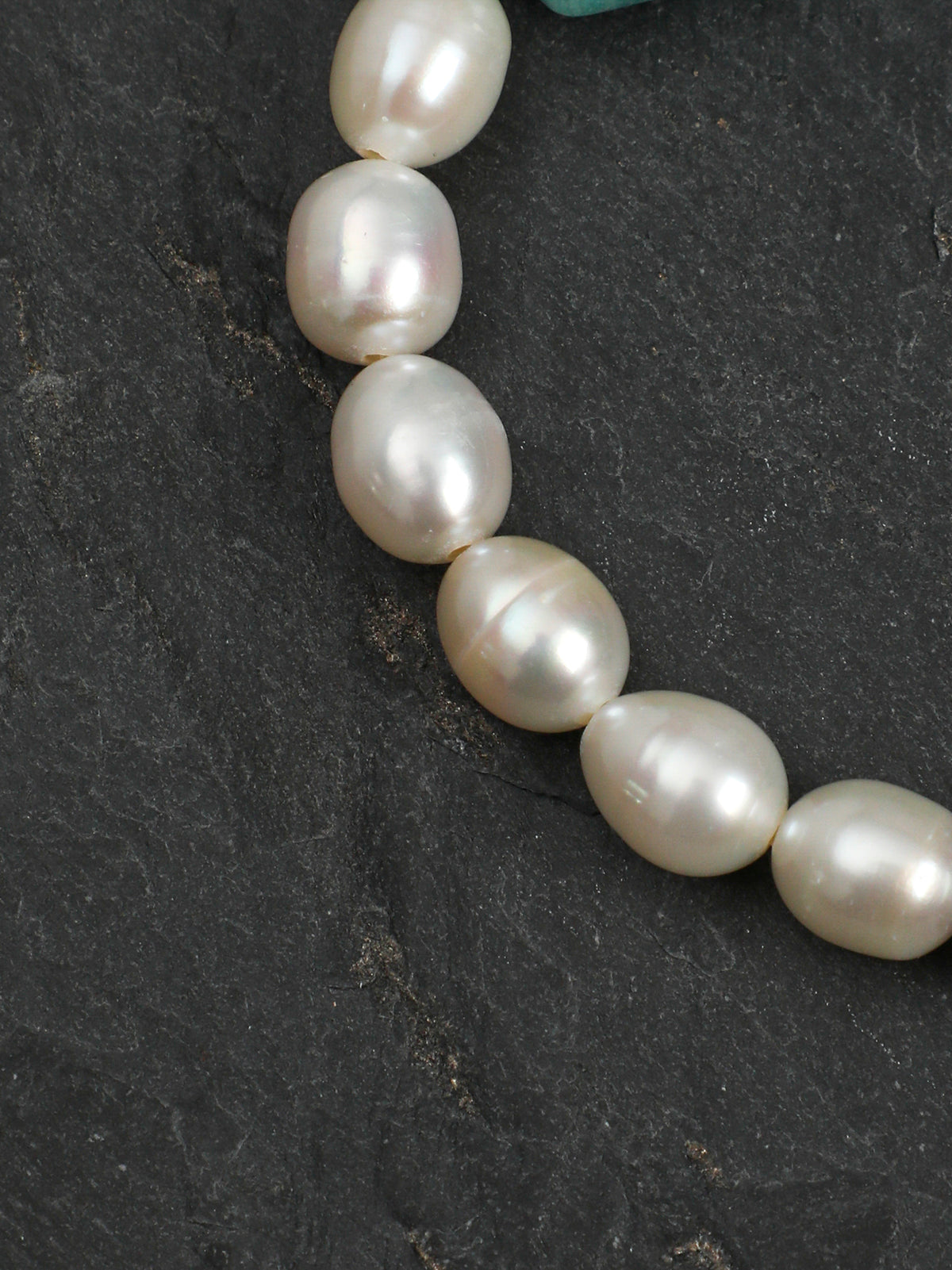 OMB019 Amazonite Pearl Sequence Bracelet