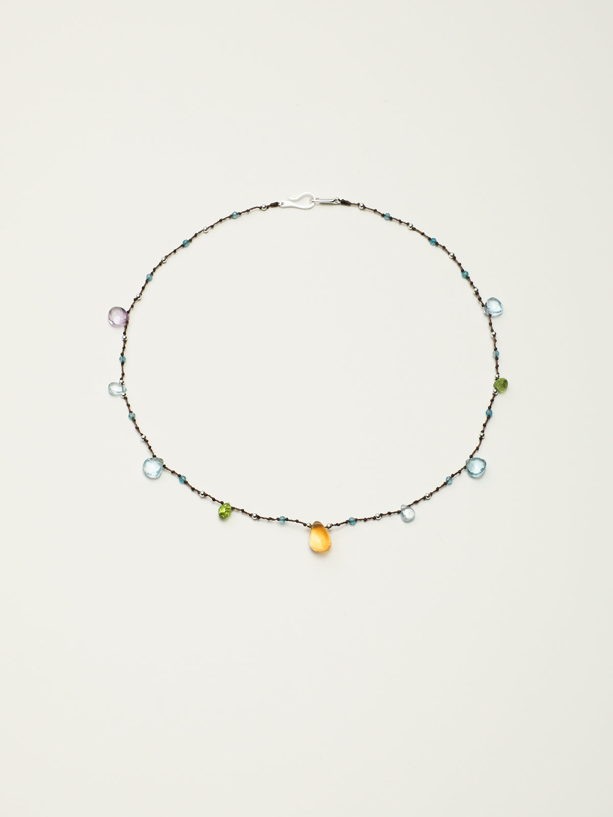OMN002 Blue Shores  Green Dew Necklace