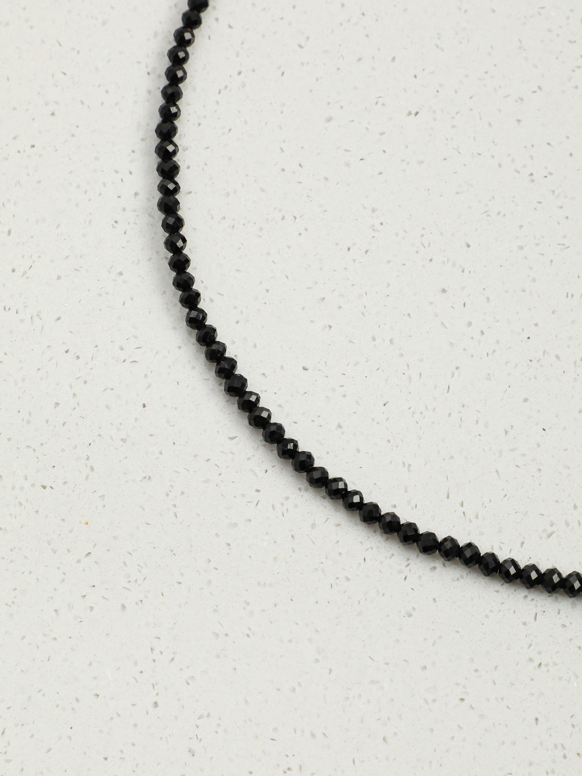 OMN017 Ink Black Moon Tide Necklace