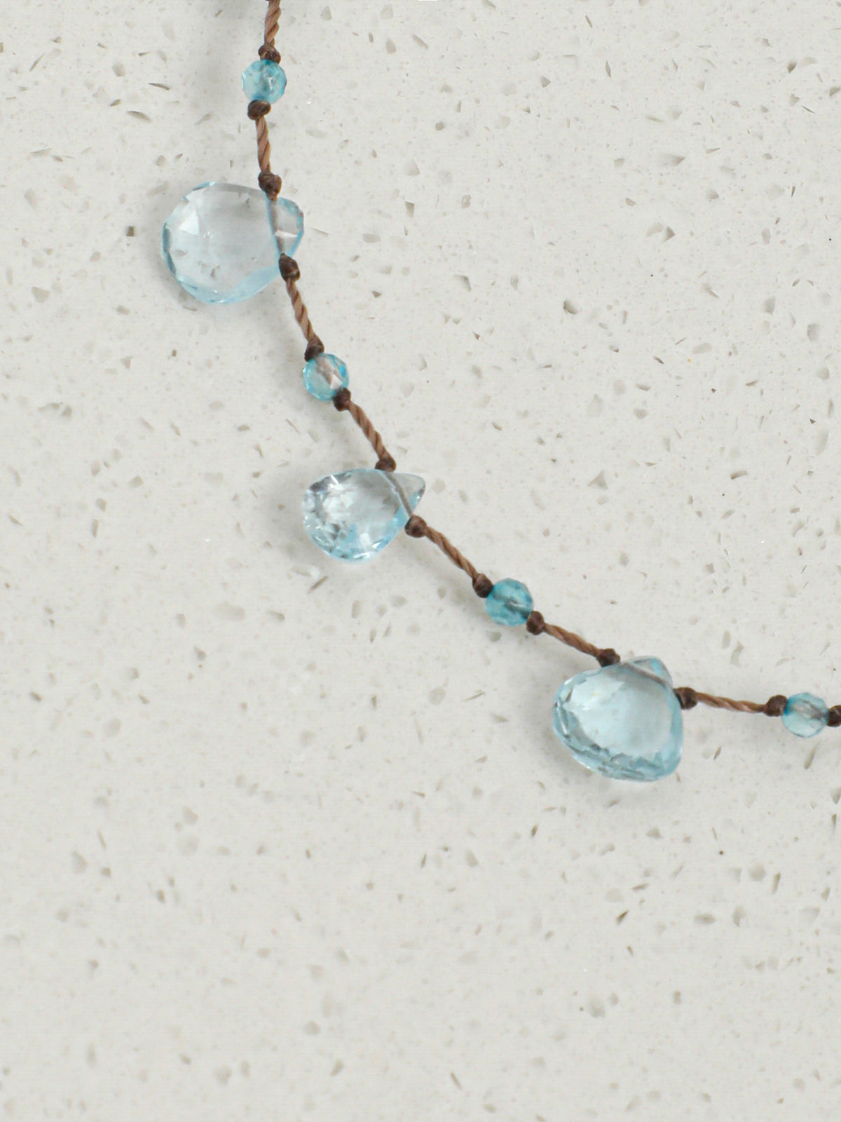 OMB025 Ice Ripple Shattered Blue Bracelet