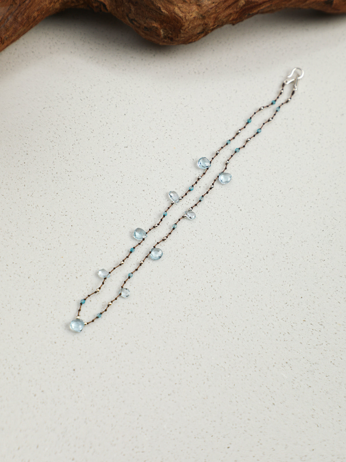 10 Oramay Pulsera de Cuentas de Perlas de Cristal Natural, Pulsera Bohemia de Gemas para Mujer