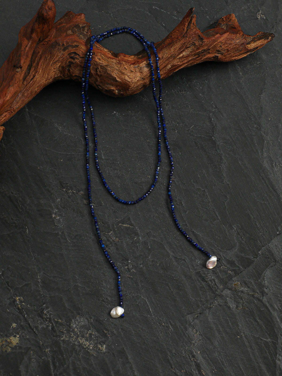 OMN009 Starlit Indigo Fine Strand Necklace