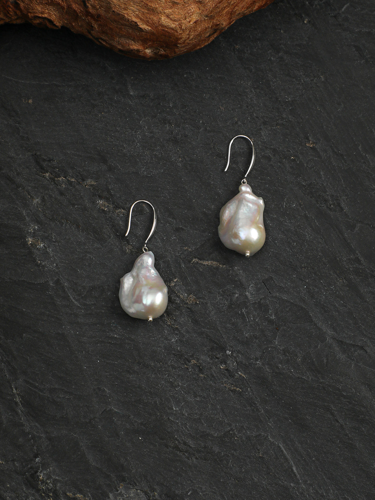 OME001 Baroque Pearl Drop Earrings