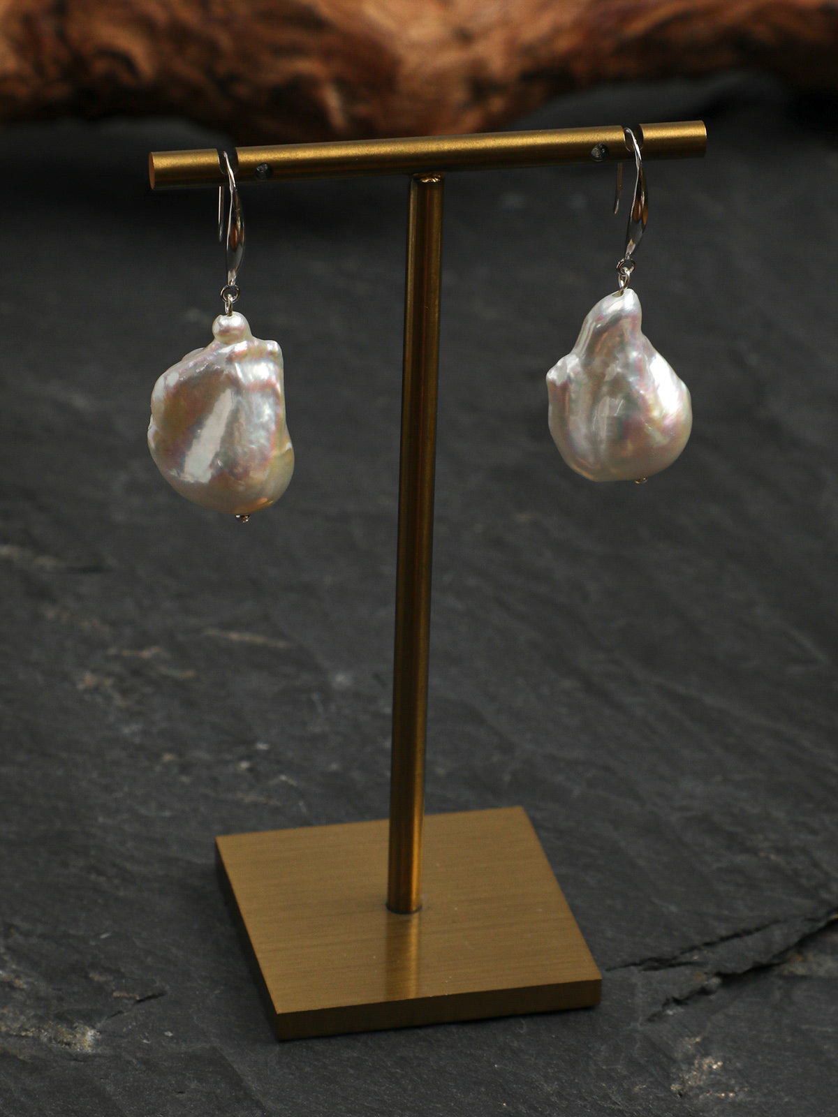 OME001 Baroque Pearl Drop Earrings