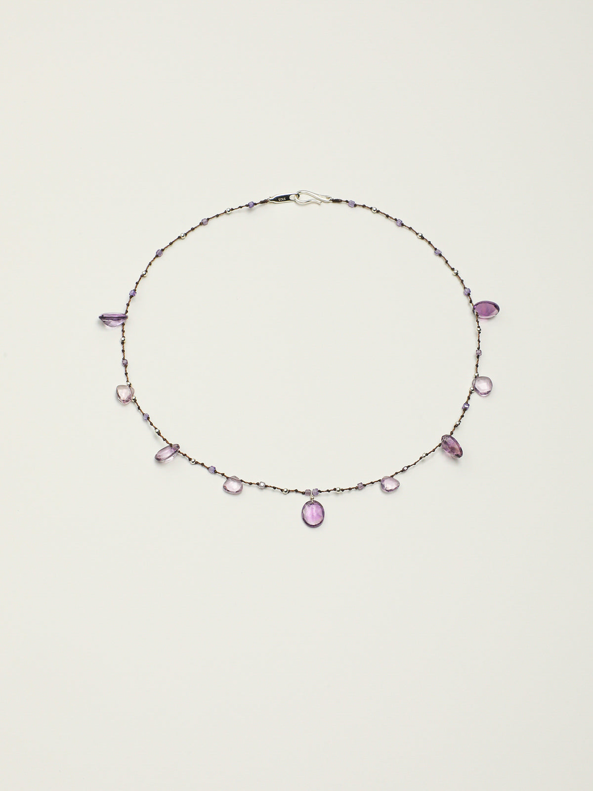 OMN001 Lavender Wild Gravel Necklace