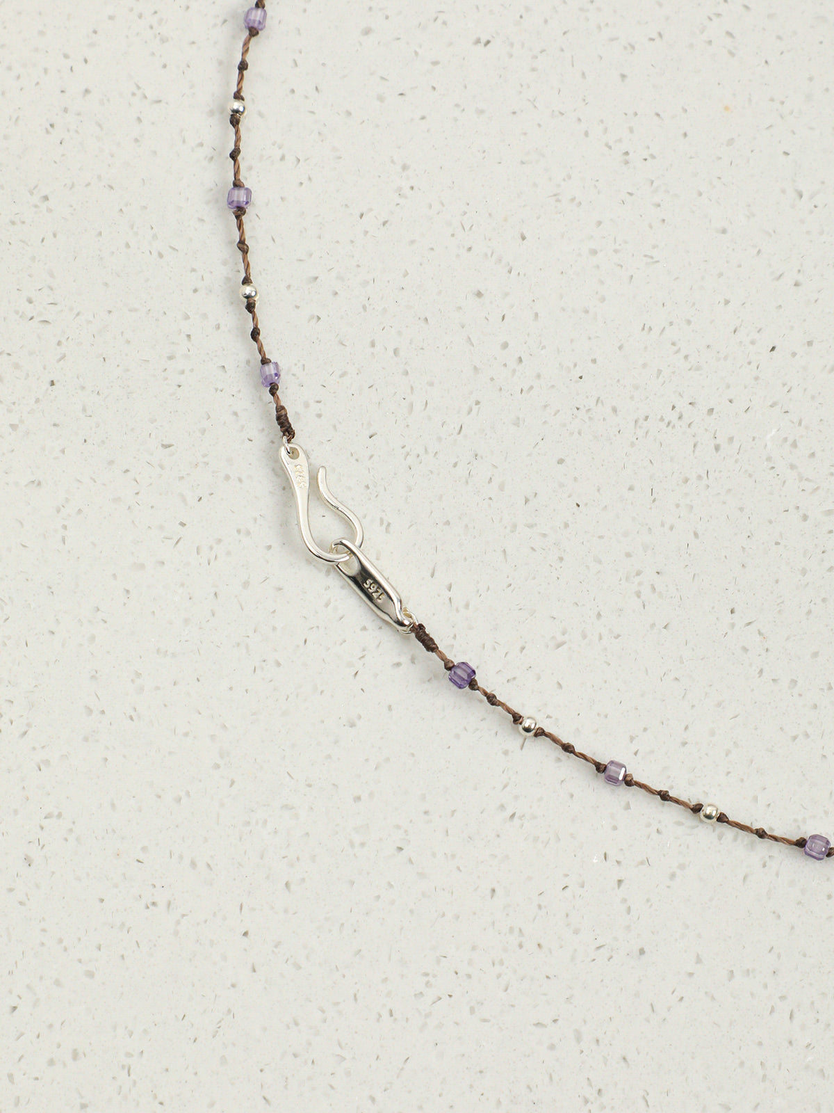 OMN001 Lavender Wild Gravel Necklace