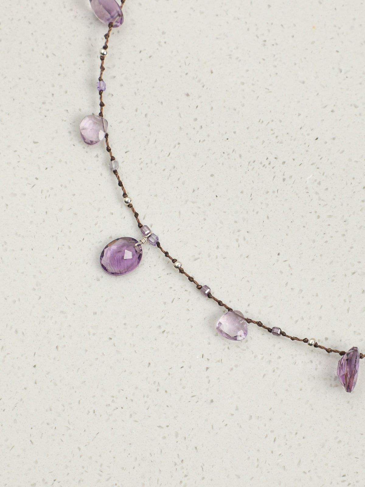 OMN001 Lavender Wild Gravel Necklace