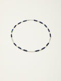 OMN007 Indigo Sea Shattered Silver Necklace