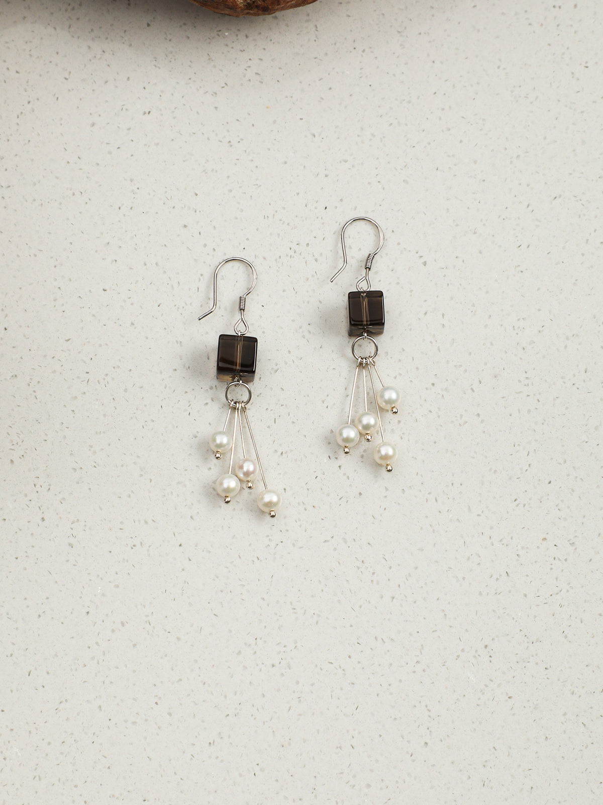 OME005 Star Tassel Pearl Drop Earrings