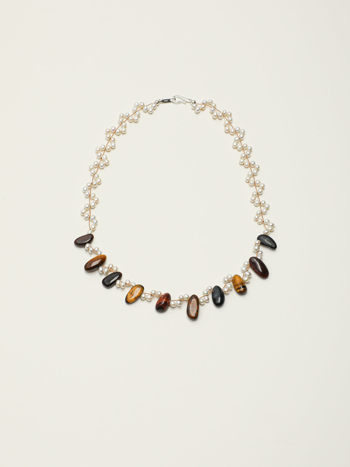 OMN005 Ochre Glow Vine Pearl Necklace