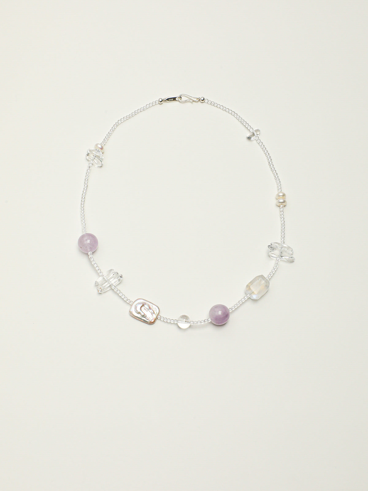 OMN004 Shore Violet Condensed Gem Necklace