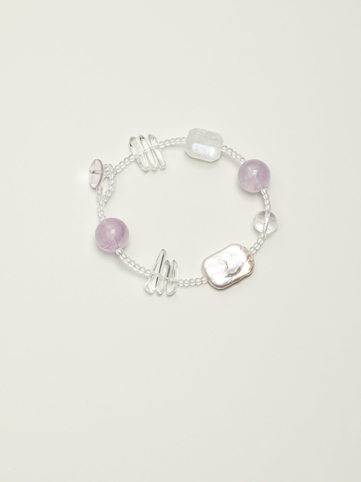 OMB013 Amethyst Frozen Gem Bracelet