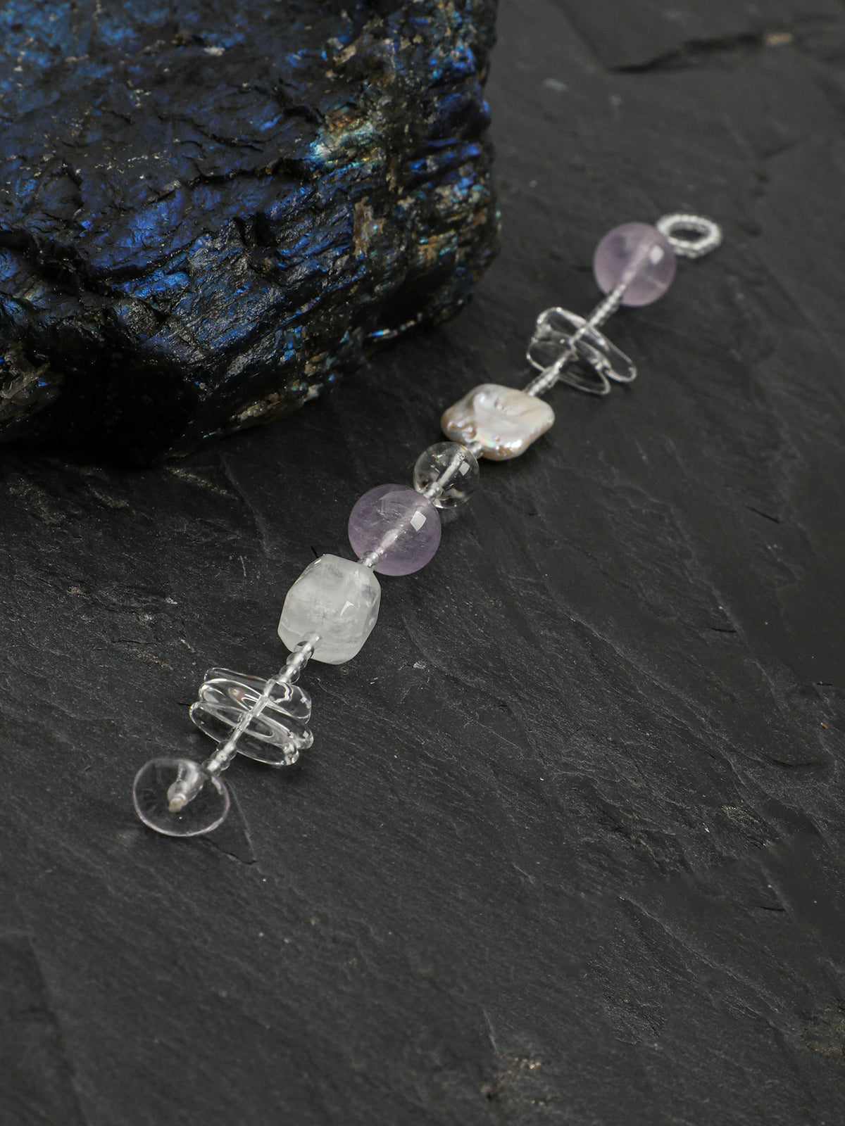 OMB013 Amethyst Frozen Gem Bracelet