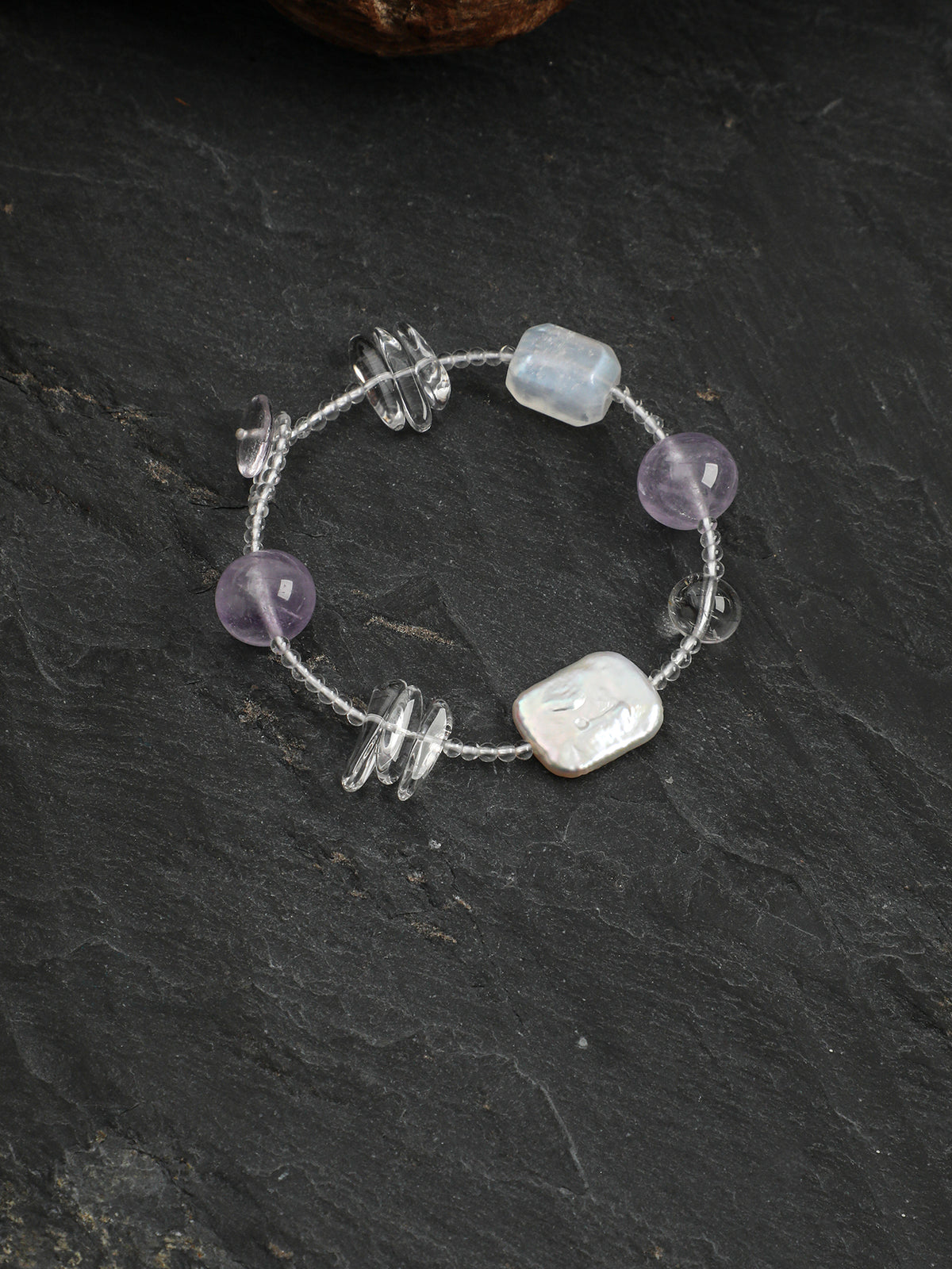 OMB013 Amethyst Frozen Gem Bracelet