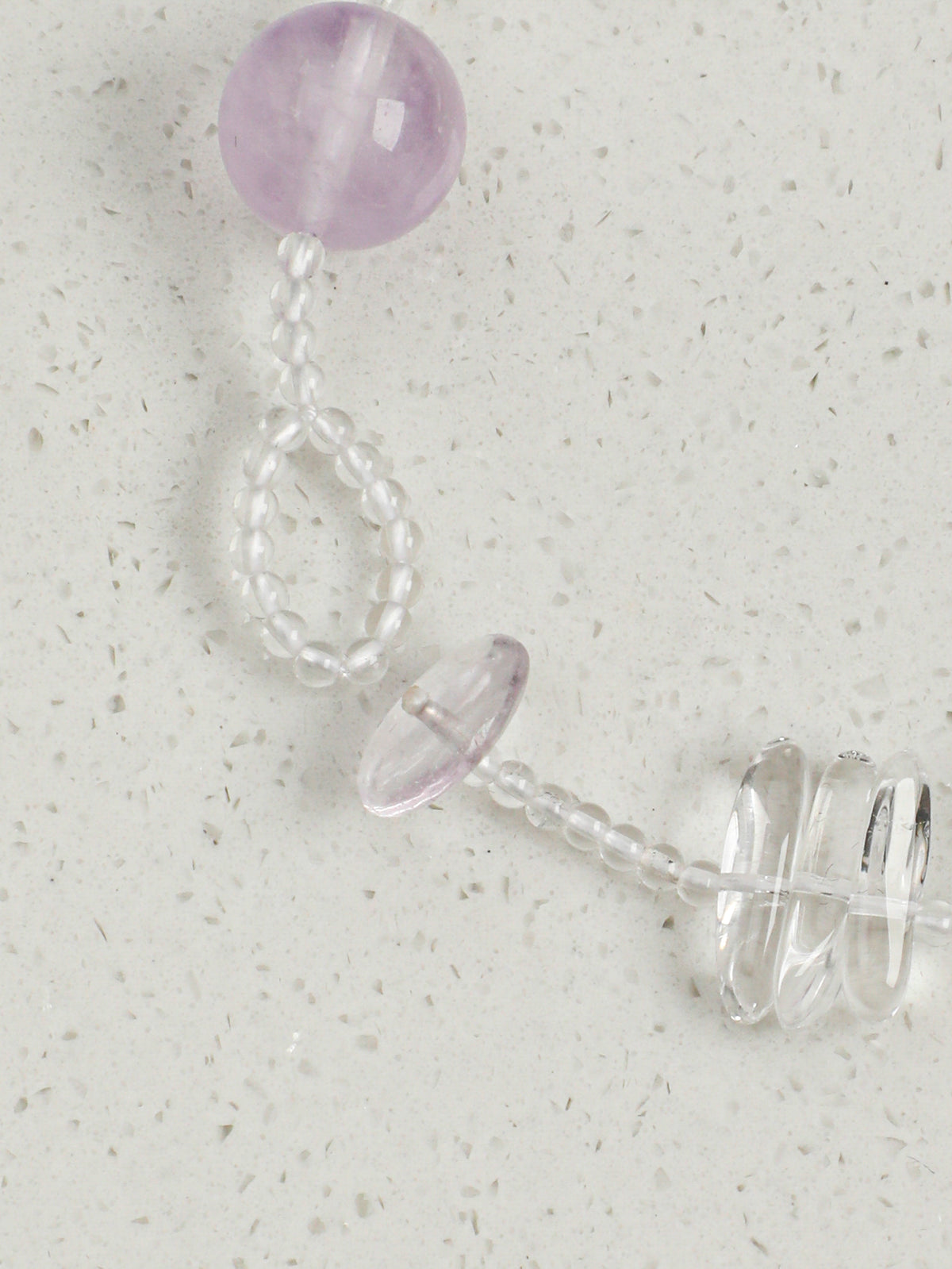OMB013 Amethyst Frozen Gem Bracelet