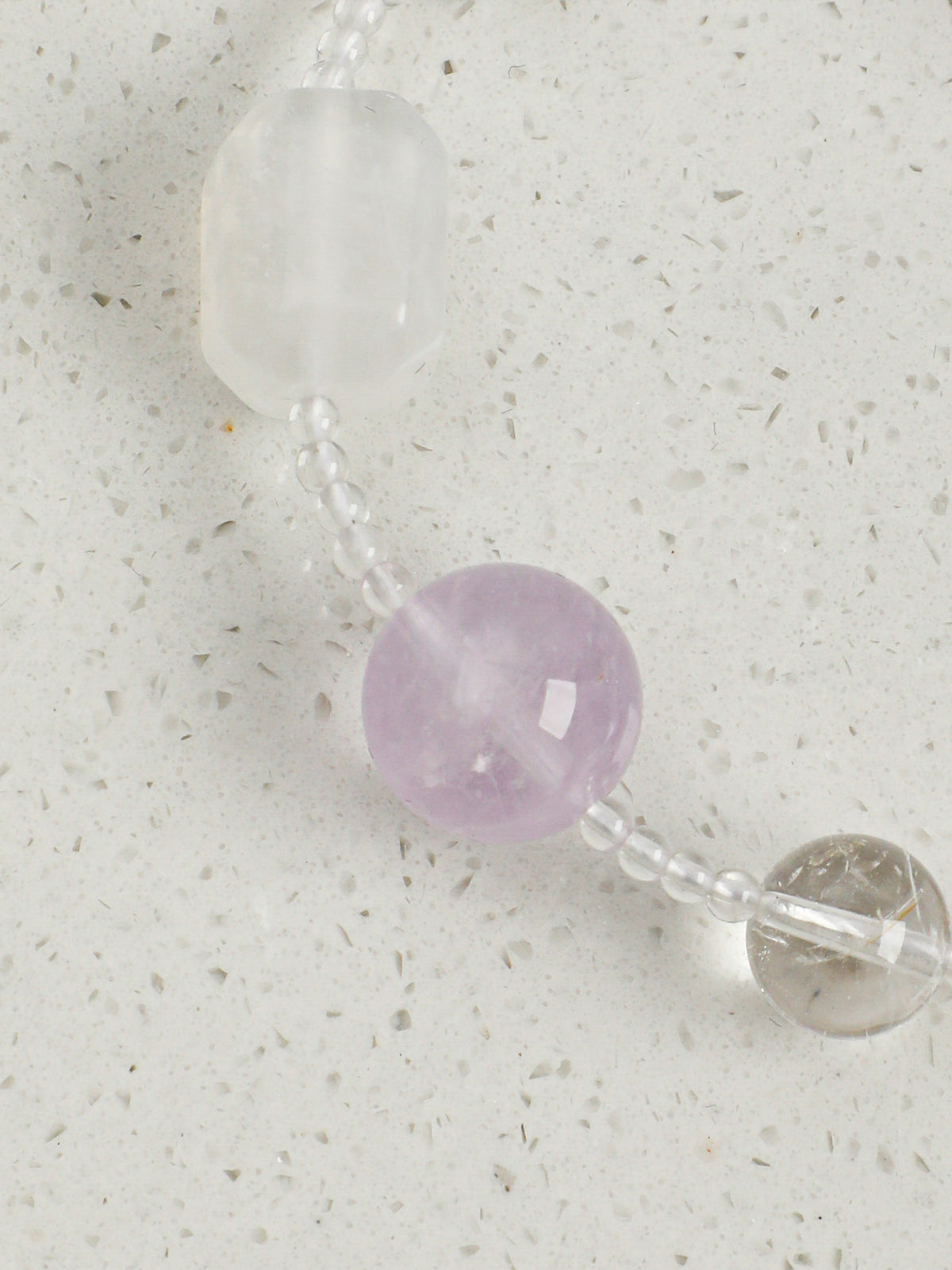 OMB013 Amethyst Frozen Gem Bracelet