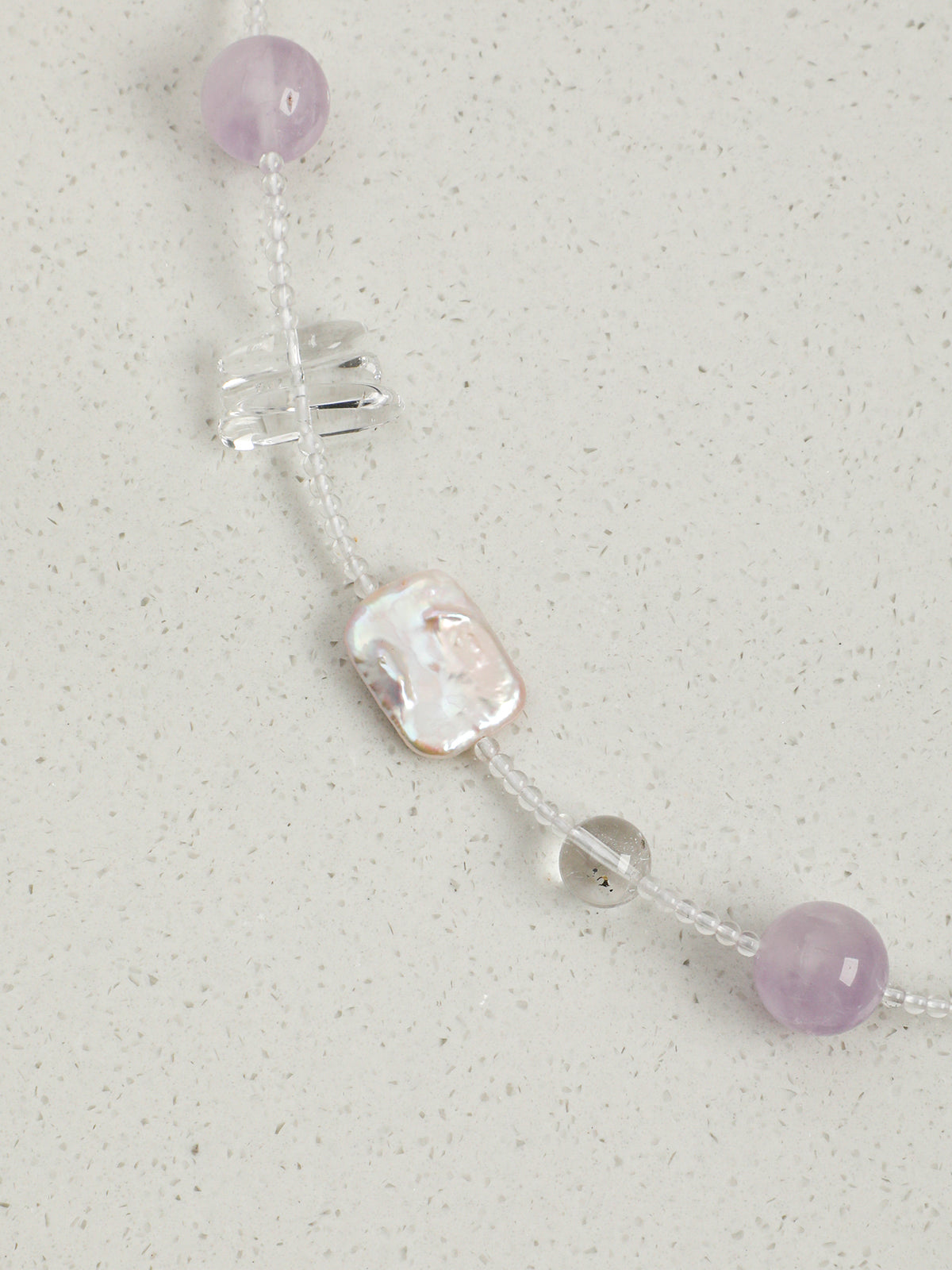 OMN004 Shore Violet Condensed Gem Necklace