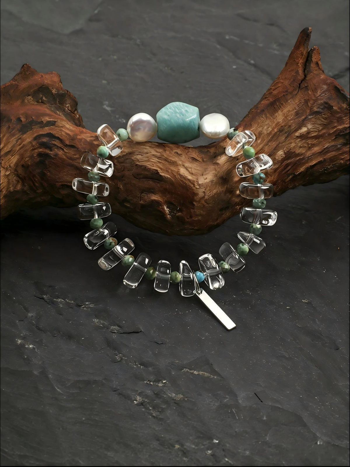 OMB004 Green Marsh Ice Gem Bracelet