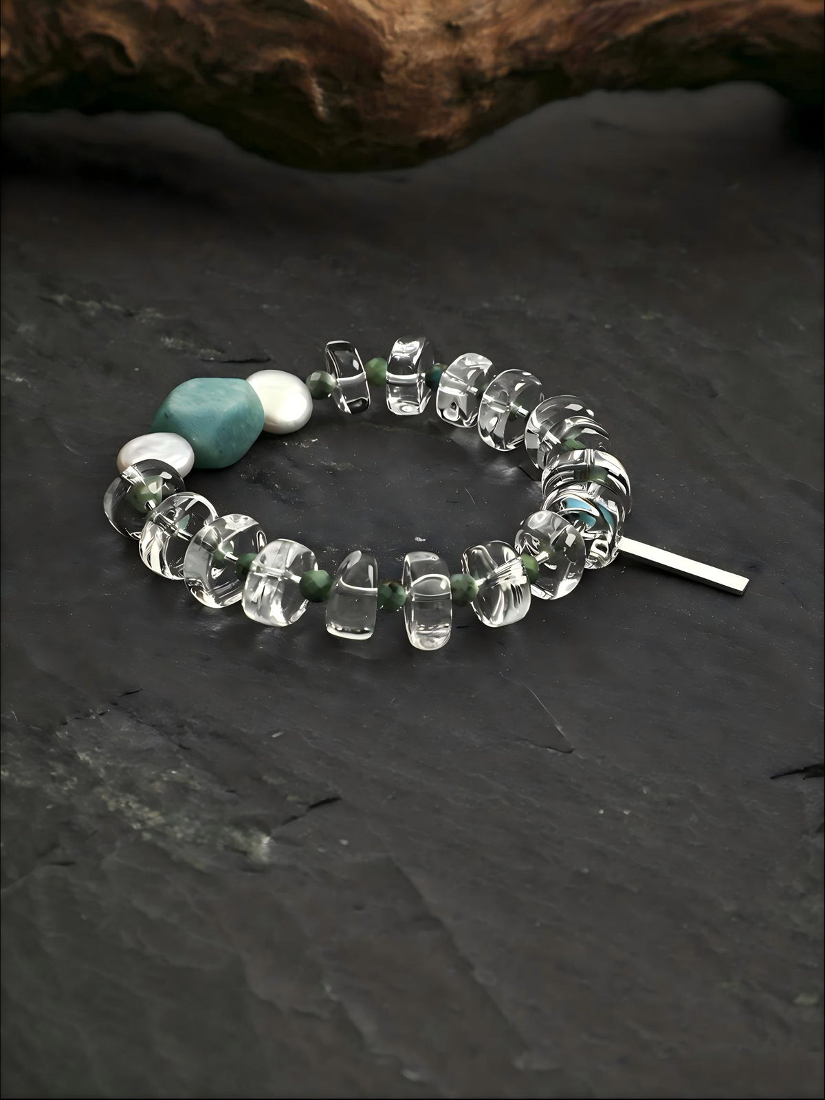 OMB004 Green Marsh Ice Gem Bracelet
