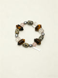 Pulsera con cuentas de perlas de cristal natural Oramay (3 unidades), pulsera bohemia con gemas para mujer