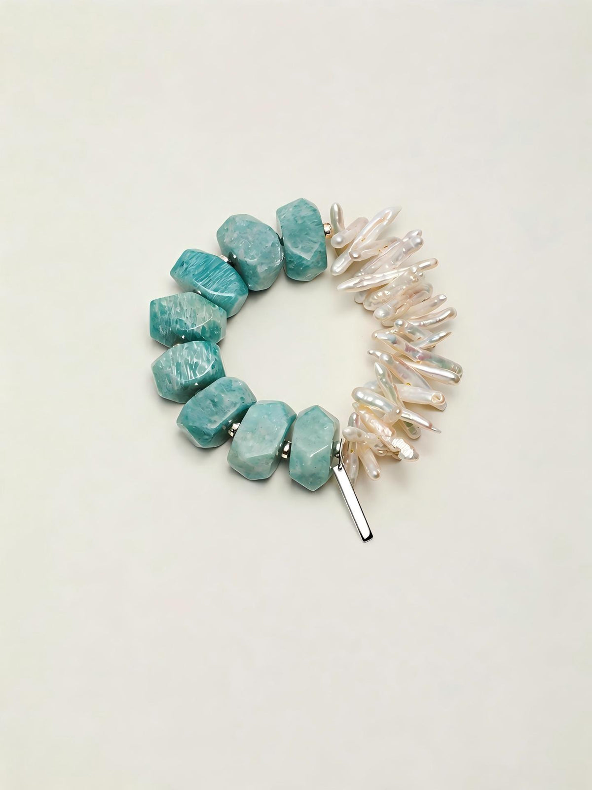 OMB002 Blue Isle Twig Pearl Bracelet