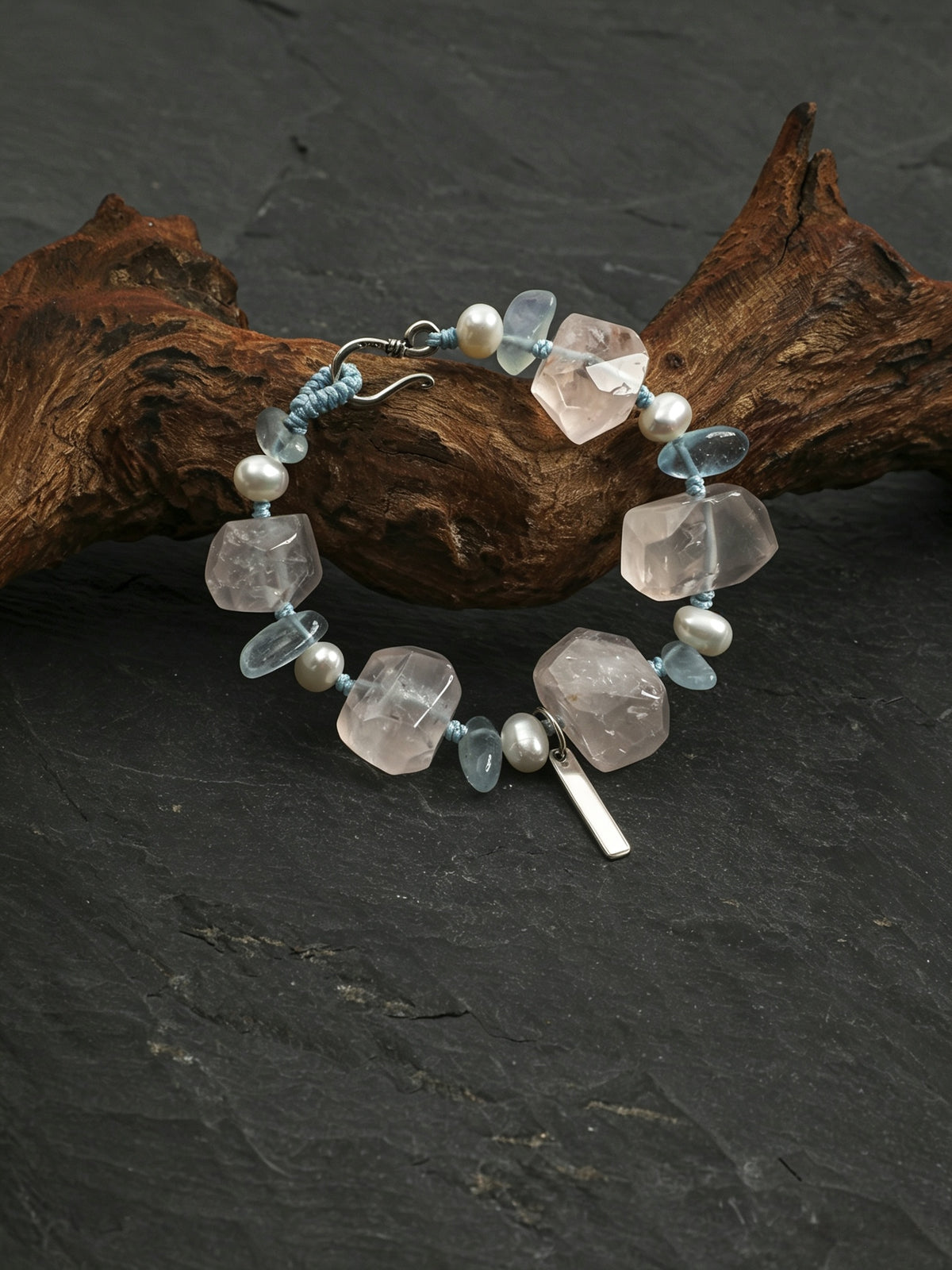 OMB015 Pink Tide Sea Fluff Bracelet