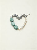 OMB019 Amazonite Pearl Sequence Bracelet