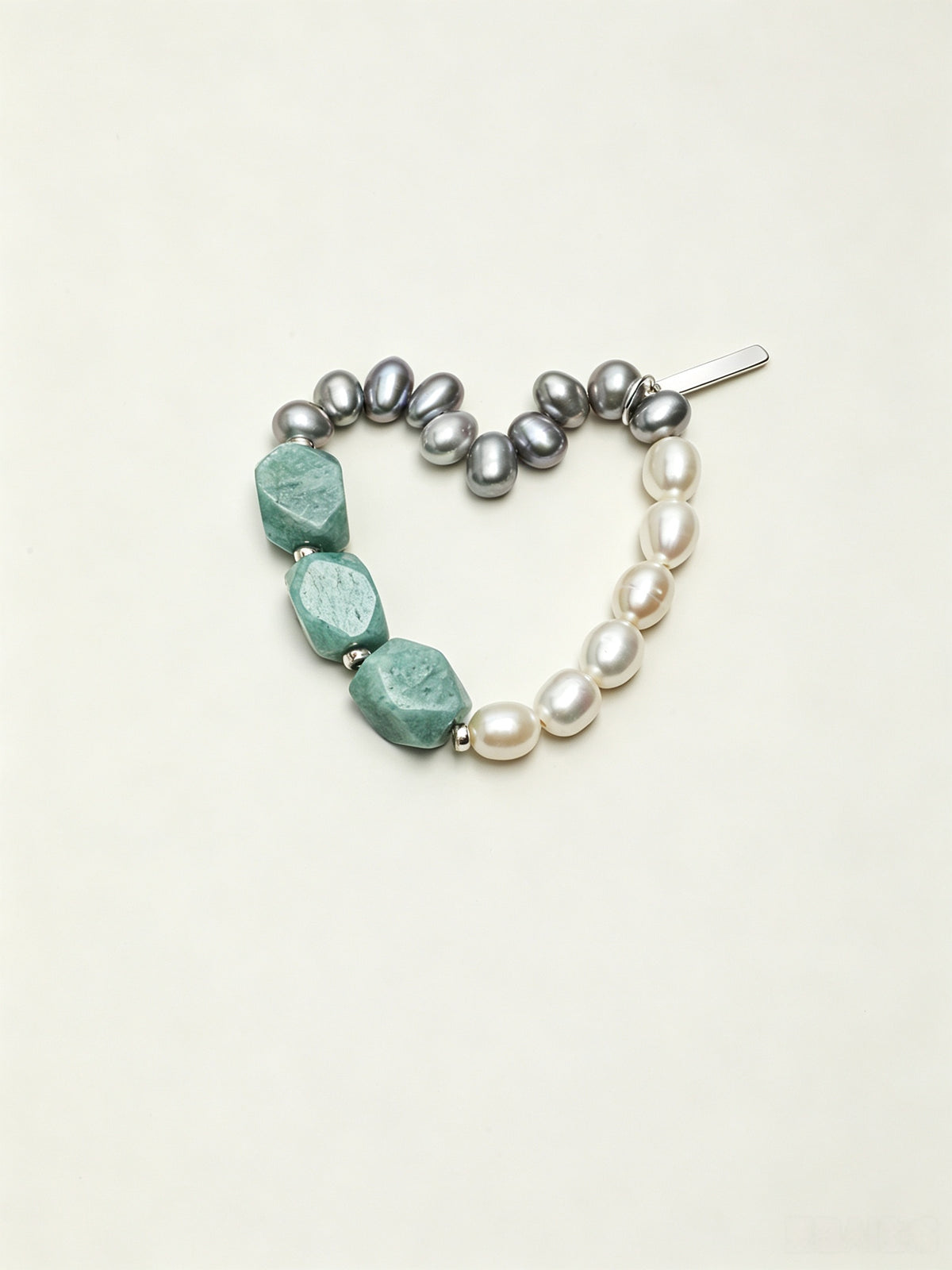 OMB019 Amazonite Pearl Sequence Bracelet