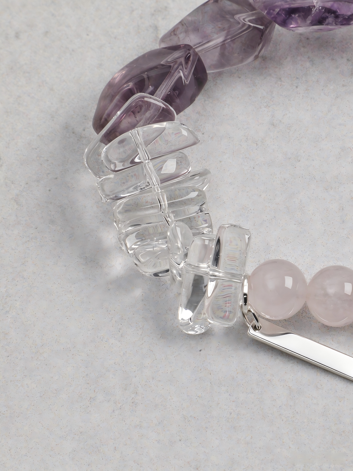 OMB012 Amethyst Blush Translucent Bracelet