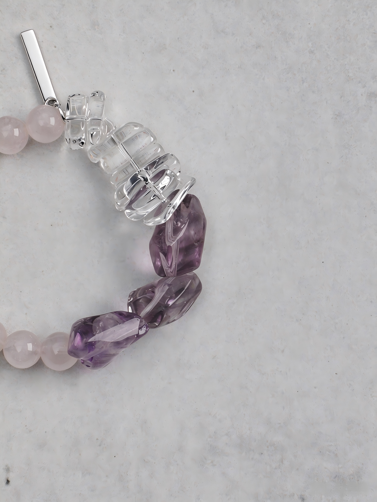 OMB012 Amethyst Blush Translucent Bracelet