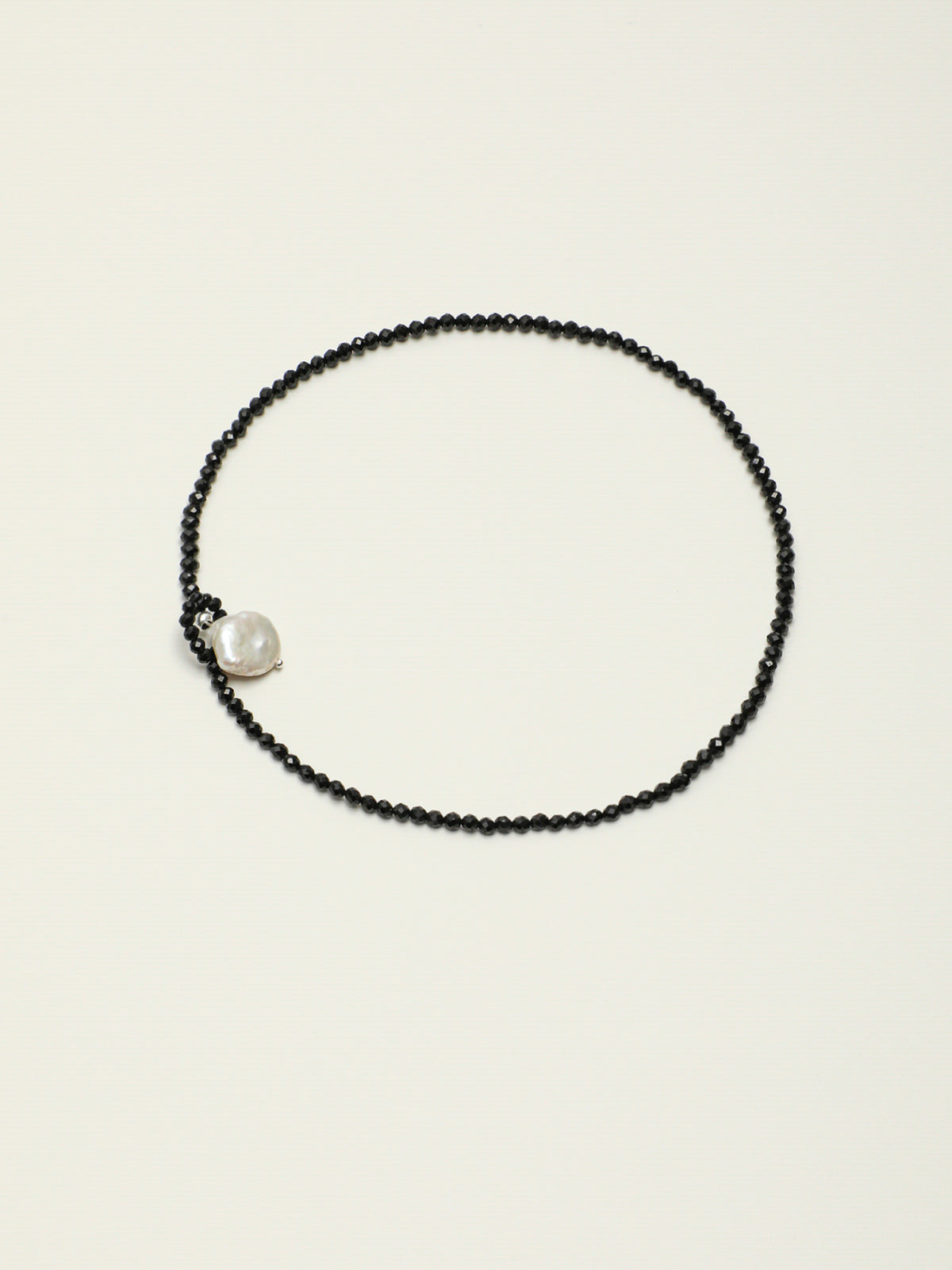 OMN017 Ink Black Moon Tide Necklace
