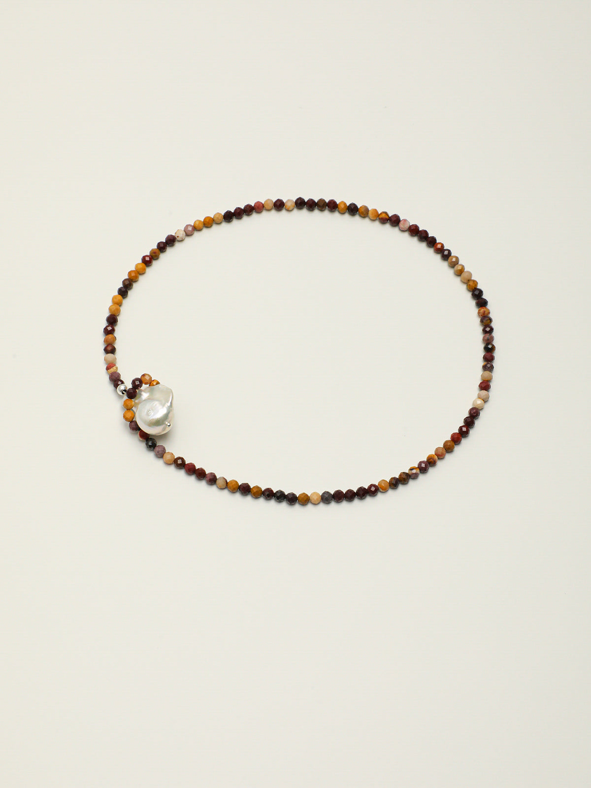 OMN016 Warm Russet Moon Drop Necklace